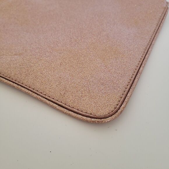 Kate Spade Bag Clutch Glitter Rose Gold Bow Evening Party Glam Zip Pouch Purse - Picture 12 of 12